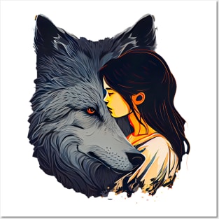Wolf and Girl Posters and Art